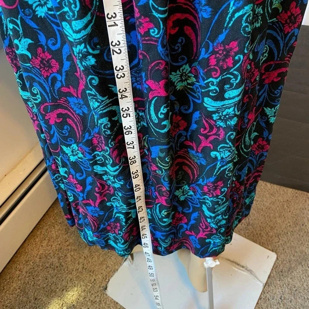 VTG 90s Darian Cottagecore Floral Boho Spring Summer Mid Length Dress Women 10 - Picture 3 of 8
